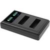 Cryfokt Caricabatteria per Fotocamera con Hub a Doppia Ricarica Rapida con Display LCD per Fotocamera EN-EL23
