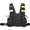 Giuneuow Walkie Talkie Borsa A Doppio Petto Radio Riflettente Porta Imbracatura per Petto Borsa Gilet Rig Walkie Talkie Confezione Anteriore A