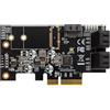 ZimaBoard Scheda PCIe a 5 Porte SATA III, Chipset JMB585, Scheda di Espansione PCIe 3.0 per NAS e Home Server, SATA 6Gb/s, FIS-Based Switching, Staffa Low Profile