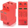 Mimdixy Scaricatore Fotovoltaico CC 2P 40KA, FXD1‑PV40 Dispositivi protezione SPD, Fotovoltaico Parafulmini Scaricatore Bassa Tensione per Installazione su Rotaia Mantenimento Dell'alimentazione(CC 1000 V)