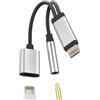 zoyuzan Adattatore da Lightning a Jack da 3,5 mm (2 in 1) cuffie per caricabatterie accessori per cuffie AUX per auto per iPad Mini per Apple per iPhone 14 13 12 11 Pro Max Dongle cavo convertitore di