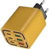 LearnLyrics Caricatore Rapido a Blocco, Cubo Di Ricarica USB C Con 6 Porte, Cubo Adattatore Compatto per Casa Ufficio Viaggio Accessori Telefono