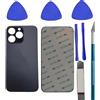 LiXiongBao Vetro posteriore di ricambio per iPhone 16 Pro, adesivo + kit di riparazione, nero