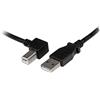 StarTech Cavo USB 2.0 da 3m, USB-A a USB-B Angolare Sinistro (USBAB3ML)