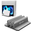 ULBRE Supporto verticale per laptop [2021 ver doppio regolabile a 4 slot desktop MacBook supporto dock compatibile con tutti i MacBook, Chromebook, Surface, Dell, iPad Pro fino a 17,5 pollici (grigio)