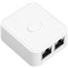 ASHATA Interruttore di Rete Gigabit 2 Porta, RJ45 Ethernet Splitter, 10/100/1000Mbps 2 in 1 out 1 in 2 Extender Poe Interruttore RJ45 Adattatore Splitter di Rete