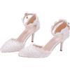 IMIKEYA Sandali da Sposa in Pizzo Scarpe Tacco per Donna Calzature Eleganti per Matrimonio e Feste