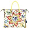 Gabs Borsa A Mano G3 Plus M Trip Trasformabile Pelle Ceramica Fiori