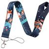 hansum Lanyard da collo, lanyard personalizzati per il collo, per porta badge identificativo, chiavi, permessi di lavoro, telefoni cellulari(Fox)