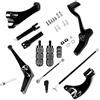 WARFEL Pedane Avanzate Nere Lucide, Leve, Collegamenti E Teschio Per Harley Sportster XL 883 1200 2006 2007 2008 2009 2010 2011 2012 2013 Poggiapiedi