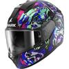 SHARK, Casco Moto Integrale RIDILL 2 RAGING BEAST Black Violet Green KVG, S