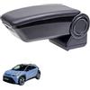r. Rati Bracciolo 3 compatibile con TOYOTA AYGO X ibrido 2026 [nero pelle vegana] Bracciolo centrale con vano portaoggetti