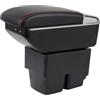 YJYWZH Braccioli compatibile con Ford Fiesta MK7 2009-2017 Bracciolo Nero Auto Scatola Portaoggetti Centro Interni Parti di Retrofit