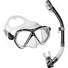 Mares Combo La Costa Dry - Kit Maschera Tuba Adulto, Vetro Temperato, Tuba 100% Dry Top, Valvola di Spurgo