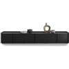 Mobili Fiver, Mobile Basso Romina (273,6x36x44 cm), 6 Ante, Nero Frassino, 273.6 cmx36 cmx44 cm, Nobilitato/Ferro, Credenza Soggiorno Moderna, Made in Italy