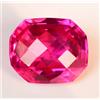 Gemscopious 23.60Ct Naturale Rosso Rosa Rubellite Tormalina Certificato Ottagono Dama Gemma