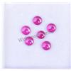 6 Pezzi Naturale Mogok Rosa Rubino Rotondo 4.4 MM Certificato 3.30 KT Loose