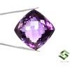 SBI Gems 22x22 MM Naturale Ametista Cuscino Checker Taglio 52.65 Cts Certificato Loose