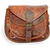 Handmade Raro Handmade Designer pelle Marrone Cartella Sella Borsa Retrò Rustico Vintage