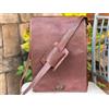 Fatto a mano 22 " Uomo Capra Pelle Messenger Laptop Computer Custodia Spalla Valigetta Borsa