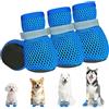 XIABYAYU 4 PCS Scarpe Estive per Cani, Scarpe Cani Antiscivolo, Stivali Estivi per Cane, Traspirante E Confortevole, Adatto Sia per Uso Interno Che Esterno Durante L'Estate/Blu L