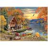 Cobble Hill - Puzzle da 1000 pezzi, motivo: ritiro sul lago, poster incluso