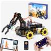 ACEBOTT Robotica per bambini di età compresa tra 8 e 12 anni, kit auto 5DOF, giocattolo STEM, regalo per ragazzi/adolescenti/adulti, codifica ESP32 Arduino/Python, app e telecomando