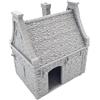 QP3D Wargames QP3D - Wargaming Scenery - Casa in pietra rovinata, terreno per giochi da tavolo miniature in scala 28-32 mm, edificio medievale europeo del 16-20 secolo per RPG 2WW modellazione ferroviaria (28 mm)