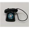 Mooff Telefono in miniatura nero, scala 1/12, accessorio per casa delle bambole, decorazione vintage per scrivania da ufficio