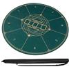 COSTWAY Tappetino da Poker 100 cm, Panno Copritavolo Portatile per Texas Hold'em Blackjack Carte Casinò, Tappeto Verde da Gioco in Gomma Antiscivolo, per 8 Giocatori, con Borsa (120 cm)