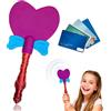 DGTSYAL Bacchetta Magica a Forma di Cuore Cupido Stampata in 3D, Porta Carte di Credito Bacchetta dell'Amore per Pagamenti Contactless - Giocattolo Romantico per Pagare(Magenta)
