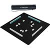 CYHTYM Tappetino Mahjong quadrato con borsa per il trasporto, tappetino da tavolo da gioco in neoprene con vibrazioni e riduzione del rumore(Black,90X90CM/35.4x35.4)