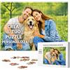 JoyJot Puzzle Fotografico Personalizzato in Legno per Adulti, Puzzle Foto Personalizzato Orizzontale, 300 500 1000 Pezzi, Regalo Personalizzato per Coppie & Animali, Compleanno Anniversario