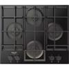 Hotpoint Ariston PRONTA CONSEGNA - SPEDIZIONE IMMEDIATA Ariston Hotpoint HAGS 61F/BK 1 Piano Cottura da Incasso a Gas 60 cm 4 Fuochi MyMenu Flame Control Vetro Nero Griglie in Ghisa Serie Cristallo Nero