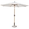 Ombrellone da Giardino con Snodo 8 Stecche Ø300x246h cm Telo in Poliestere Palinuro Naturale e Bianco