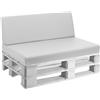 Cuscini per Pallet 120x80 cm Seduta e Schienale in Similpelle Mariotti Reforma Bianco