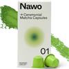 Nawo Capsule di Tè Matcha Ceremoniale - 10 Capsule, Compatibili con Nespresso®, 100% Naturale, Tè Verde in Polvere, Ideale per Matcha Latte, Senza Zuccheri Aggiunti né Conservanti - NAWO® Routines