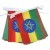 AZ FLAG Ghirlanda 12 Metri 20 Bandiere Etiopia 45x30cm - Bandiera ETIOPE 30 x 45 cm - Festone BANDIERINE