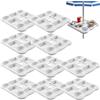 YASTA 10 Pz Vassoio Ombrellone Spiaggia Universale Tavolino Portaoggetti Quadrato da Palo 35 cm Bianco ABS 10 Scomparti Porta Bicchiere Cellulare E Chiavi Accessorio per Giardino Piscina e Campeggio
