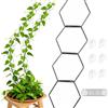 TMZELOA Griglia Piante Interno Esagonale - 18 Pezzi Griglia a Catena in Metallo con 6 Ganci, Supporto Piante Rampicanti per Griglia Parete Piante DIY, Ideale per Pothos, Monstera ed Edera