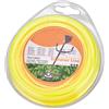 FTVOGUE Filo per Tagliaerba Tondo, Cavo in Nylon per Tagliaerba in Nylon da 3 Mm 2,4 Mm di Diametro per Decespugliatore Tosaerba, con Lunghezza 15 M (Giallo 3,0 * 15 m)