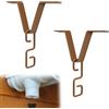 Diakey Confezione da 2 catene da pioggia a forma di V per grondaie, adattatore per grondaie, catene da pioggia per esterni da appendere a pluviale, connettore per vasi di fiori, colore oro