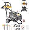 LENJKYYO Idropulitrice Portatile 2200PSI, 7.5HP 3400 RPM Idropulitrice a Scoppio, Idropulitrice professionale 150 Bar con 5 Ugelli, Idropulitrice ad alta pressione portatile per Auto, Patio, Pareti