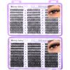 WENDY LASHES Kit Ciglia Extension 40D+60D Mix 9-16mm D Curl, Libro Ciglia Cluster 60 Righe, Ciglia Singole per Extension Ciglia Fai Da Te, Wispy Natural Look - Volumizzante e Portatile