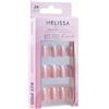 Melissa Professional 24 Pezzi Unghie Finte Corte, French Press on Nails, Unghie Finte Adesive per Salone Manicure, Nail Art Principiante (Corte Rosa)