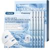 Chaosuny 5 Pezzi maschera collagene viso, maschera collagene Riduce le Linee Sottili e Le Rughe Skincare Face Mask, Pelle Luminosa e Radiosa, Favorisce Vitalità ed Elasticità della Pelle