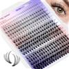 WENDY LASHES Ciglia Finte Kit con Ciuffetti, Set Completo per Estensione Ciglia con 20D+30D, Bottom Lashes e 7D Spike Fans, Misto 12-18mm, Ricciolo D, Naturali e Adatte a Tutte le Occasioni(20D+30D)