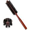 Sliverdew Spazzola Rotonda Naturale con Setole di Cinghiale, Mini Portatile per Capelli con Manico Ergonomico in Legno, per Asciugare