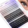 WENDY LASHES Ciglia Finte Kit con Ciuffetti, Set Completo per Estensione Ciglia con 40D+50D, Bottom Lashes e 7D Spike Fans, Misto 12-18mm, Ricciolo D, Naturali e Adatte a Tutte le Occasioni(40D+50D)