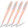 Alaoo Pusher per Cuticole,4 Pezzi Forchetta per Cuticole, Spingi cuticole professionale,Forma di V Spintore Della Rimuovi Cuticole, Rimozione Della Pelle Morta Strumento(Rosa)